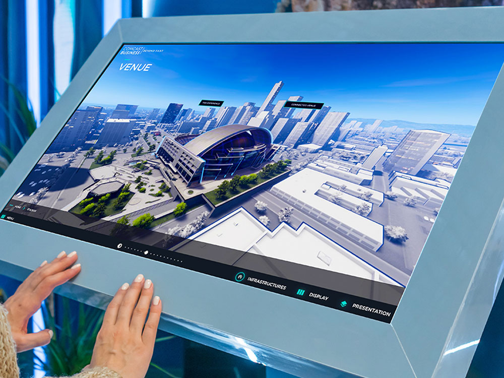 Interactive 3D City Kiosk interactive touchscreen kiosk