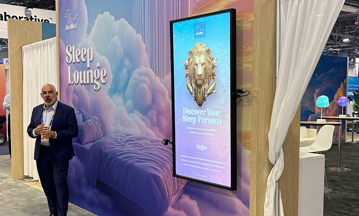 Entrance to the ResMed Sleep Lounge at CES 2025